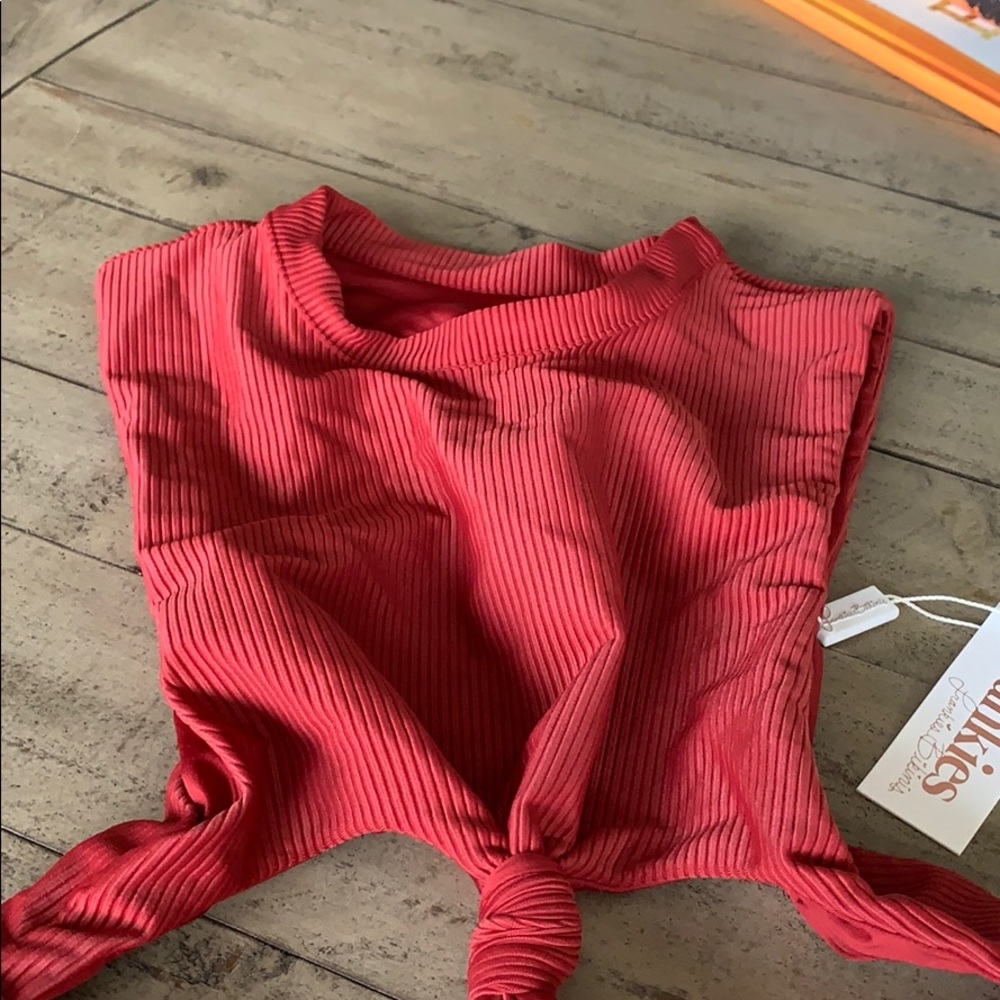 Frankie's Bikinis Red One Piece Swimsuit - Picture 4 of 5